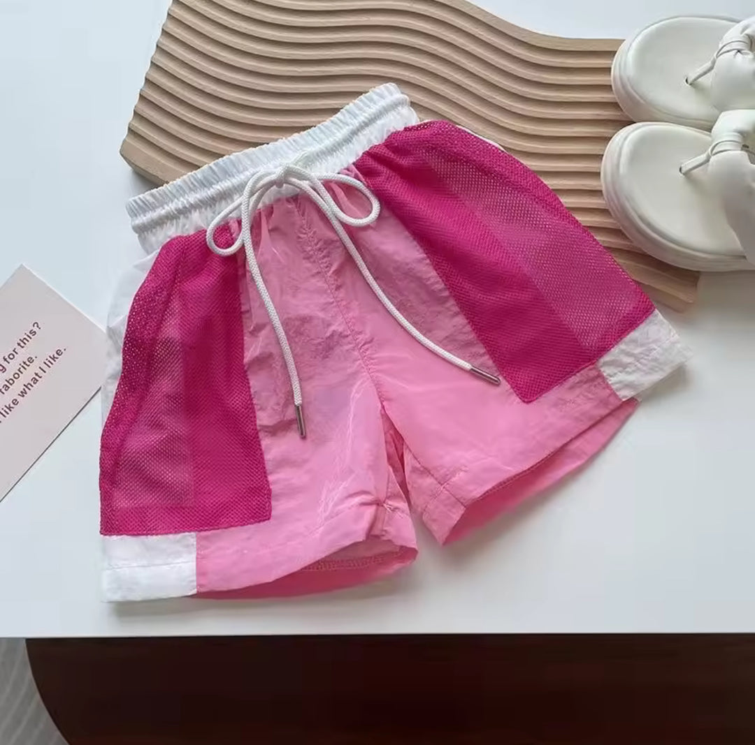 Dottie Pink & White Shorts Set