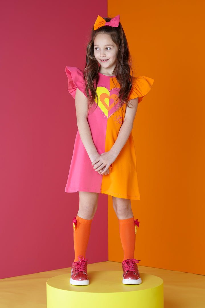 SS24 A Dee Girls Mindy Bold Hearts Dress