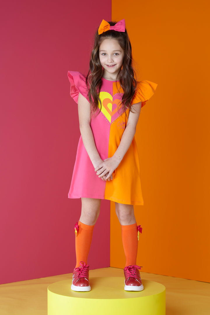 SS24 A Dee Girls Mindy Bold Hearts Dress