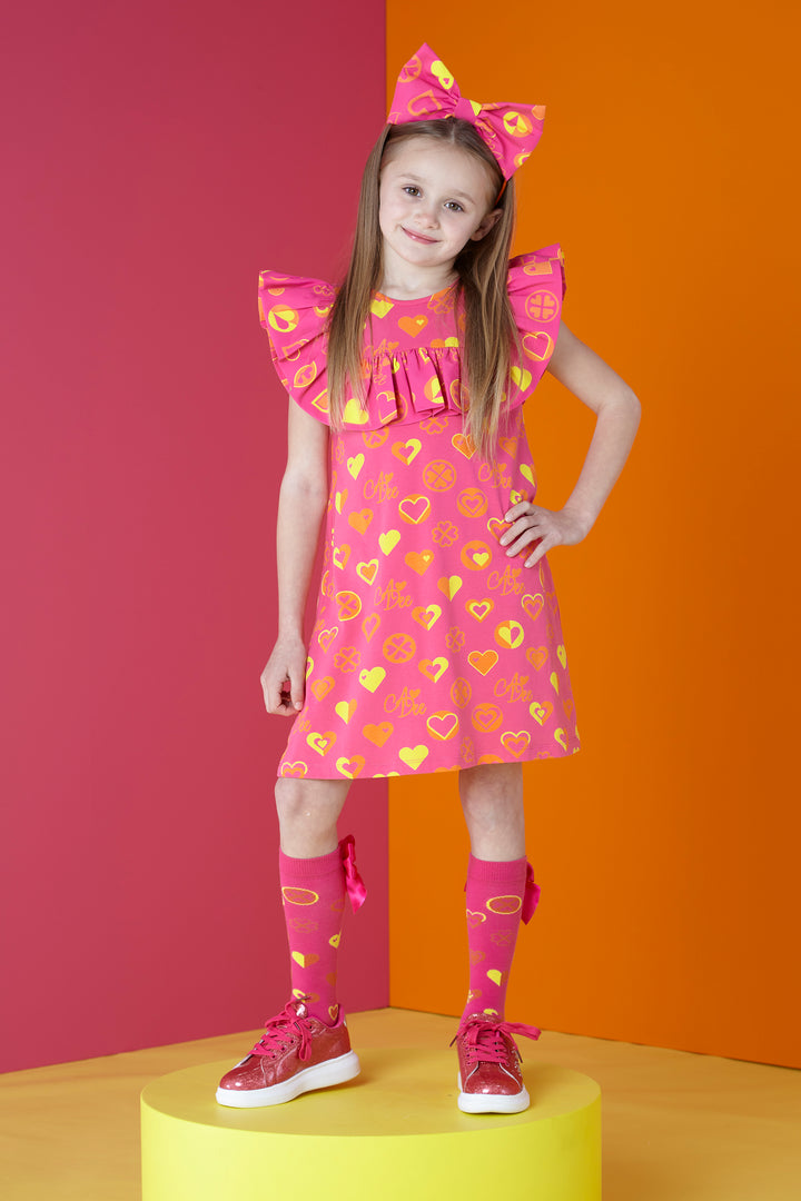 SS24 A Dee Girls Marissa Bold Hearts Dress