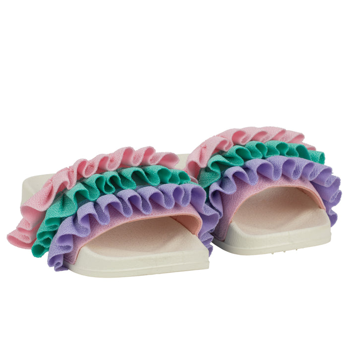 SS24 A Dee Girls Popping Pastels Frilly Sliders