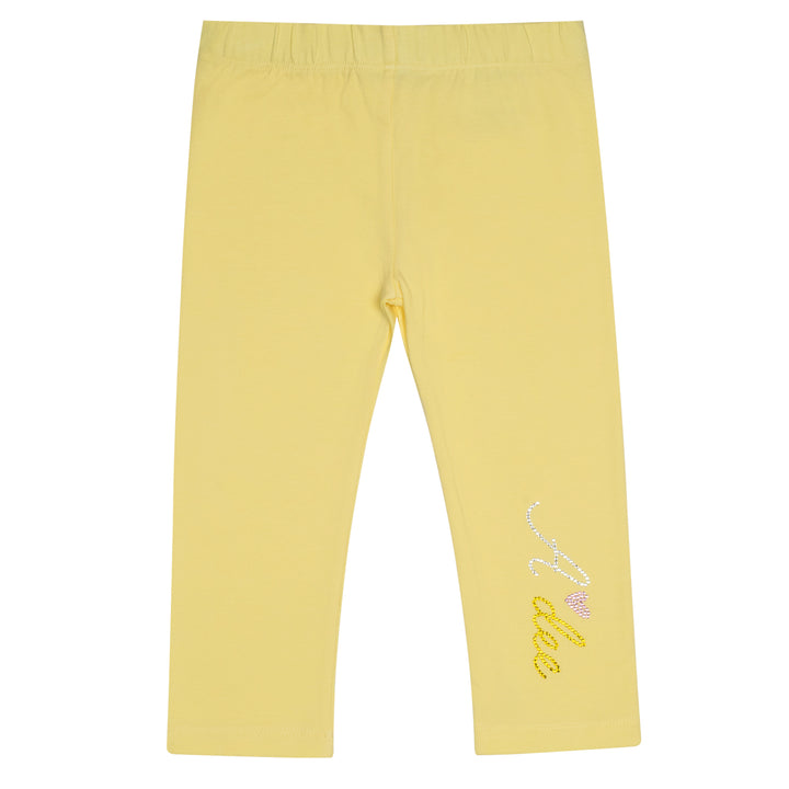 SS24 A Dee Girls Lottie Chevron Chic Lemon Leggings Set