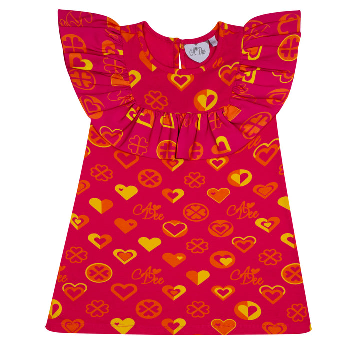 SS24 A Dee Girls Marissa Bold Hearts Dress