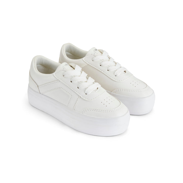 SS25 A Dee Patty White Platform Trainers