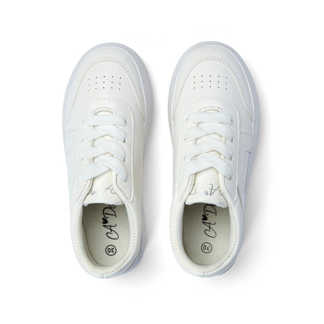 SS25 A Dee Patty White Platform Trainers