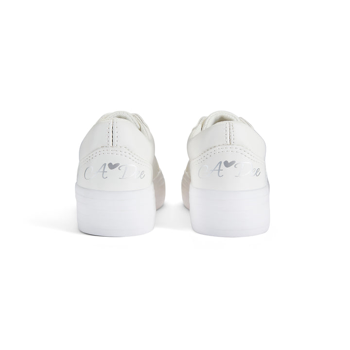 SS25 A Dee Patty White Platform Trainers