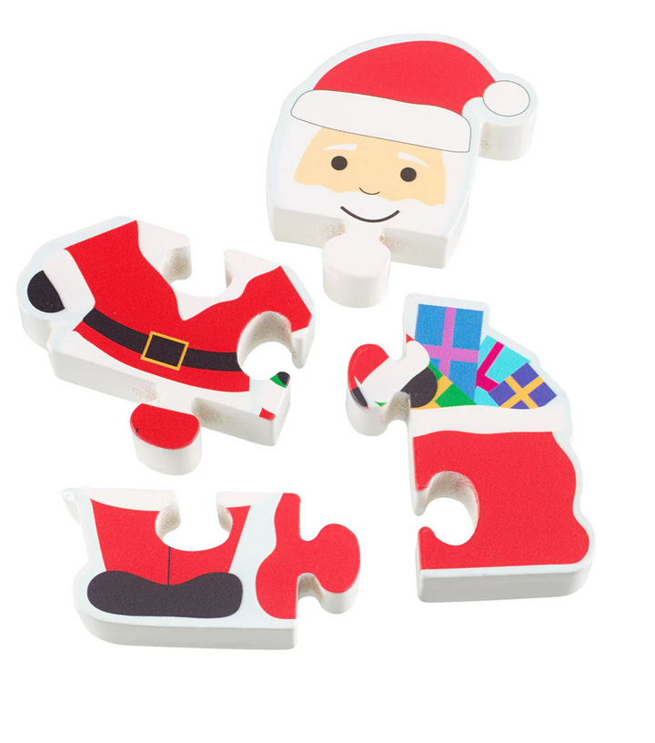 Orange Tree Father Christmas Wooden Puzzle