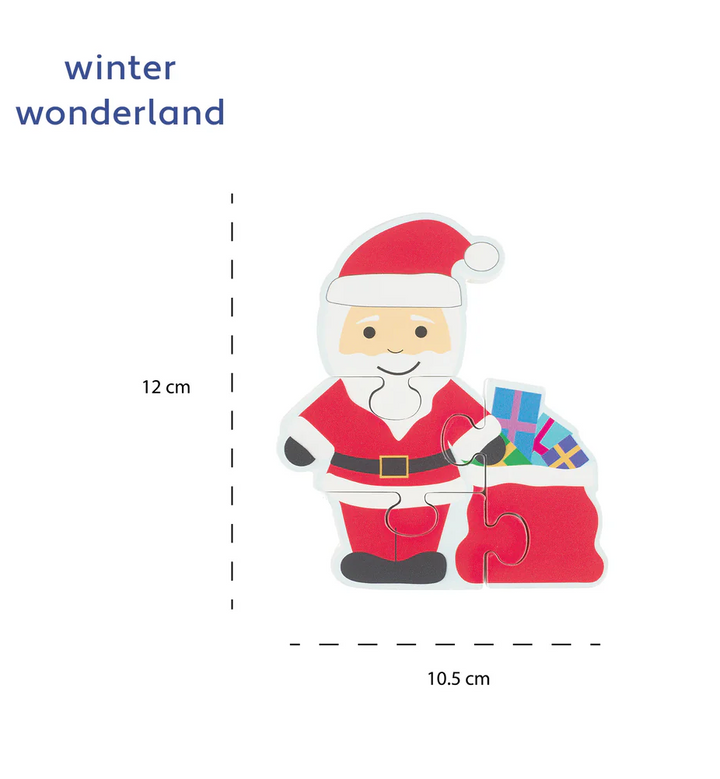 Orange Tree Father Christmas Wooden Puzzle