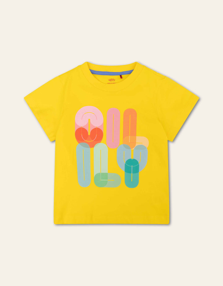 SS24 Oilily Tak Yellow Balloon Font T-Shirt 41