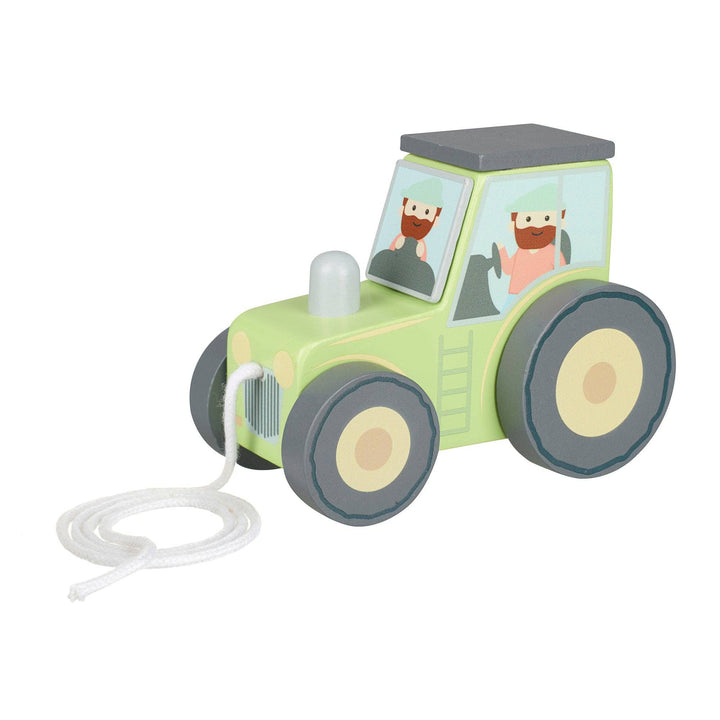 Orange Tree Tractor Wooden Pull Along