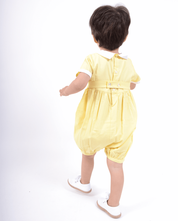 SS23 Kidiwi Matheo Lemon Smocked Romper