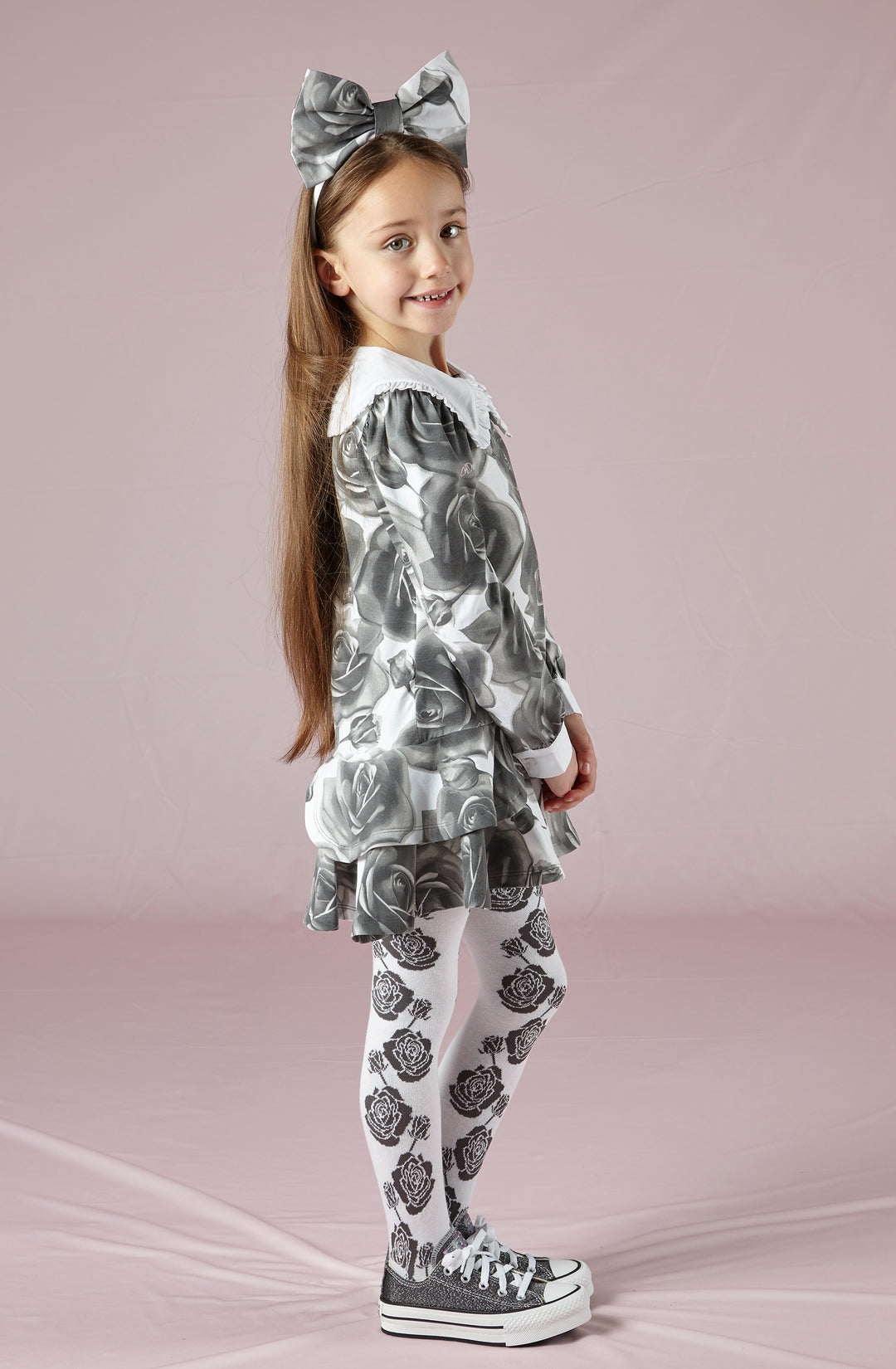 AW22 A Dee Girls Trudy Rose Print Dress