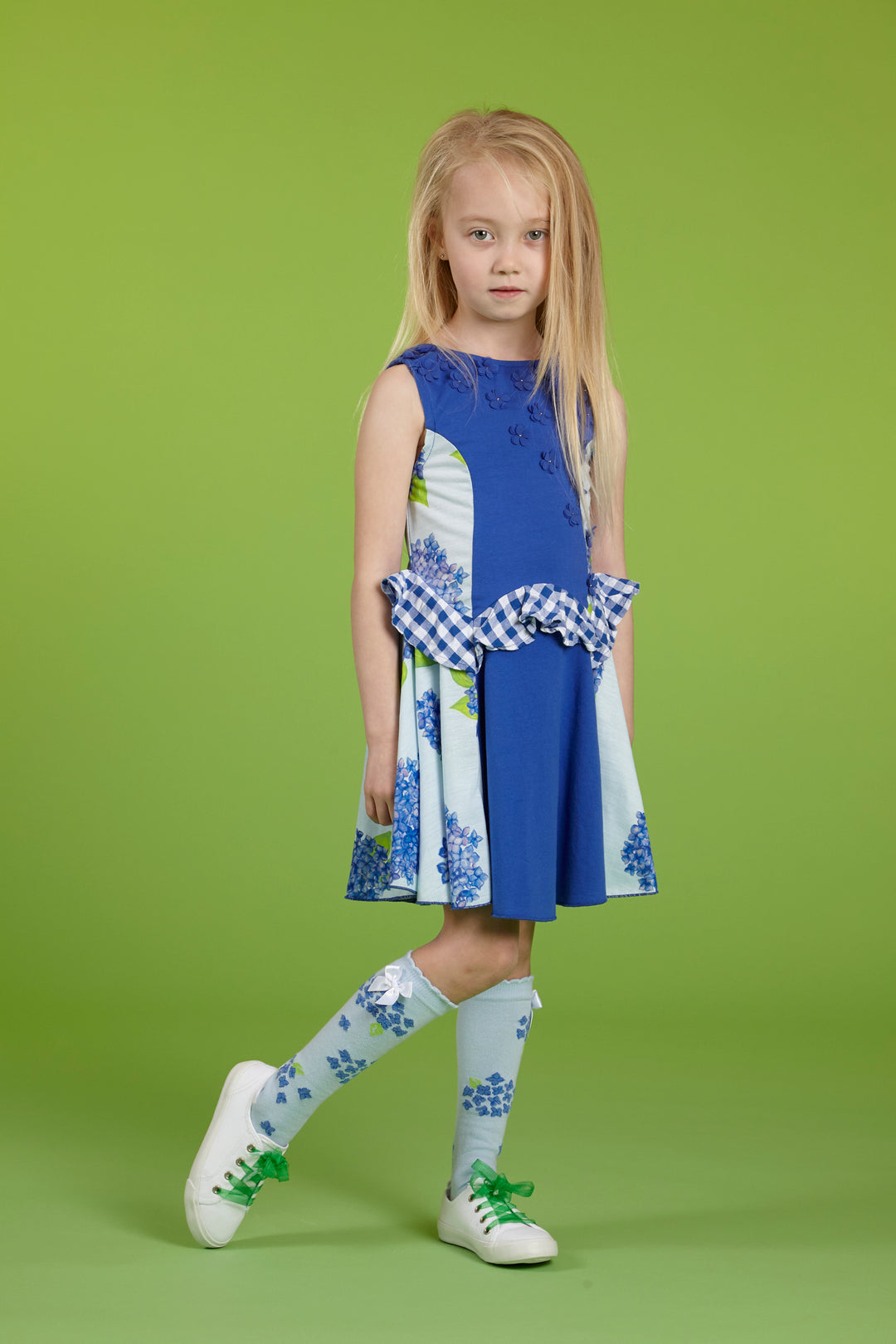 SS18 A*Dee Girls Dale Two-Tone Jersey Dress