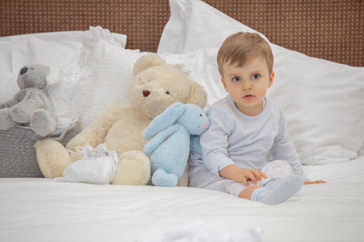 AW22 Patachou Boys Blue Penguin Pyjama Set