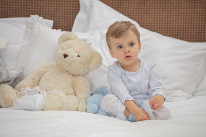 AW22 Patachou Boys Blue Penguin Pyjama Set