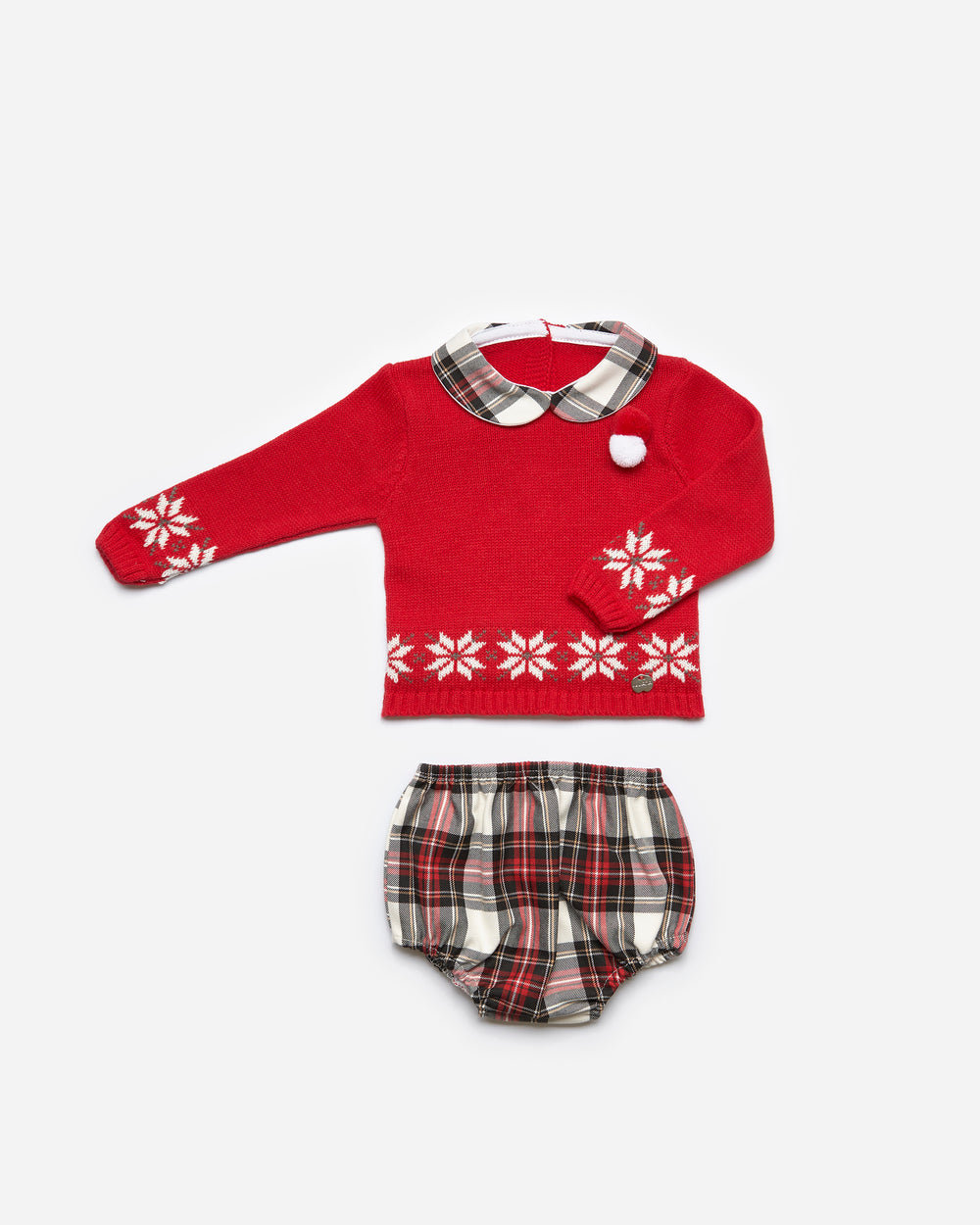 AW21 Julianna Baby Boys Red Tartan Jam Pants Set - Liquorice Kids
