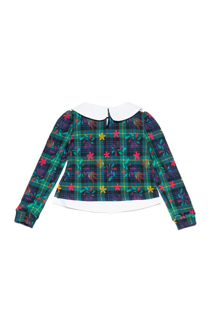 AW21 Rosalita Girls Mosby Green Tartan Skirt Set