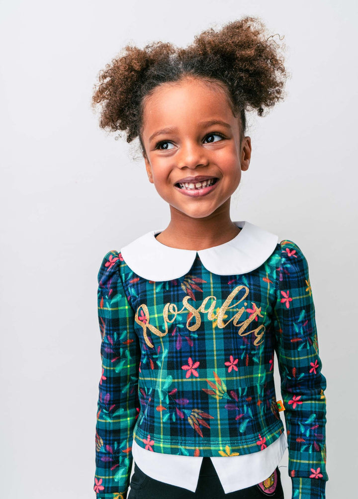 AW21 Rosalita Girls Mosby Green Tartan Leggings Set