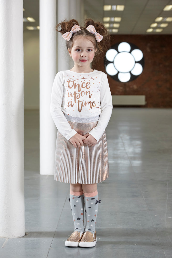 AW18 A*Dee Girls Tyla Once Upon A Time Rose Gold Top