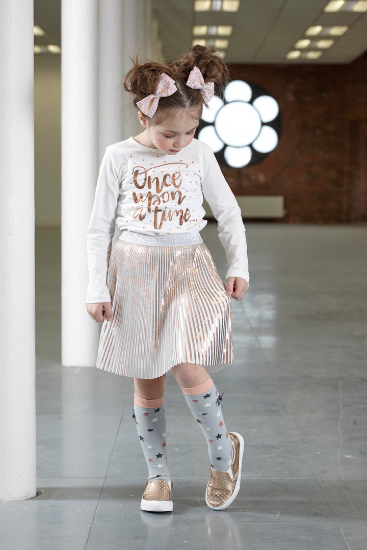 AW18 A*Dee Girls Tyla Once Upon A Time Rose Gold Top