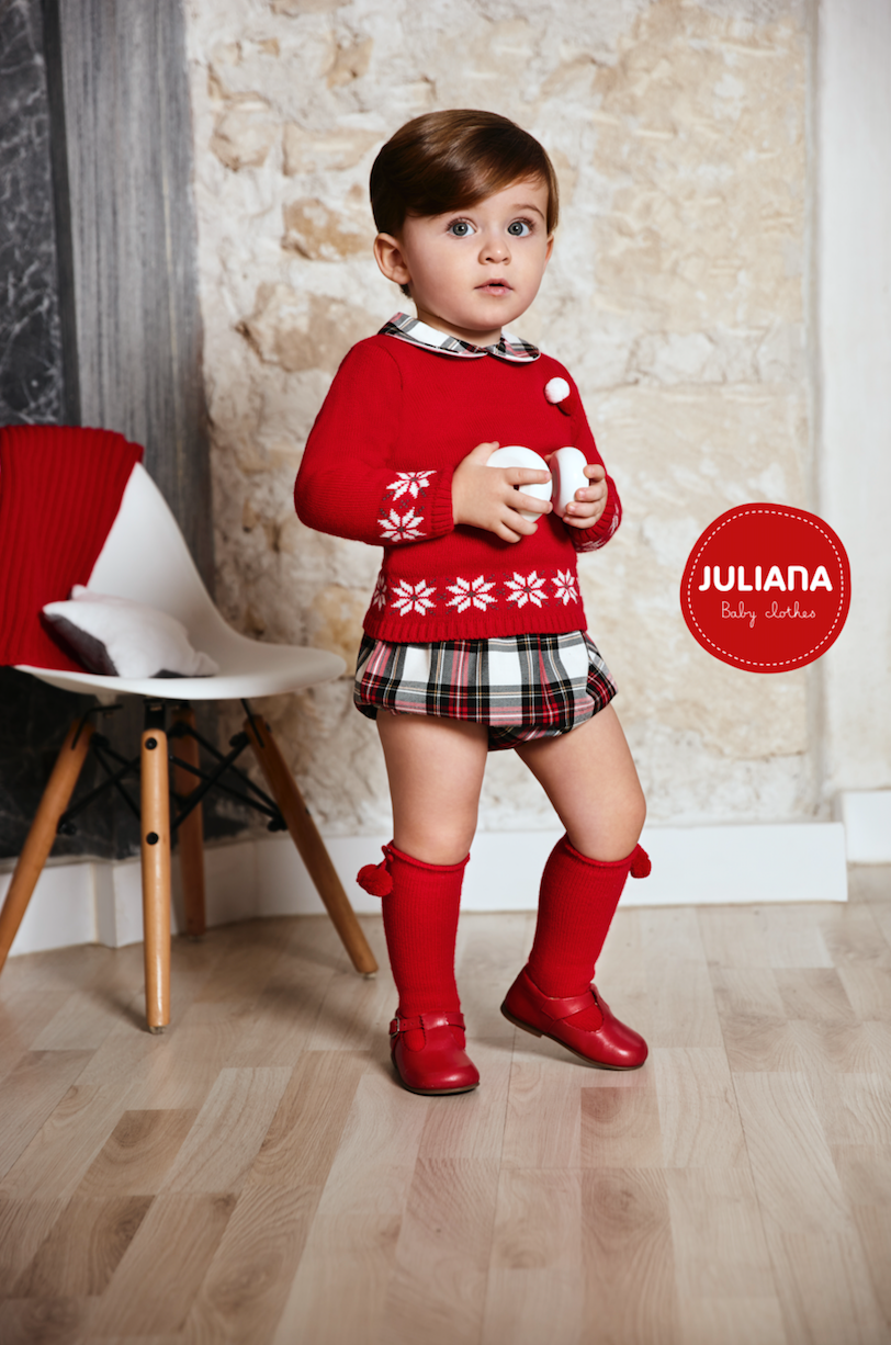 AW21 Julianna Baby Boys Red Tartan Jam Pants Set - Liquorice Kids