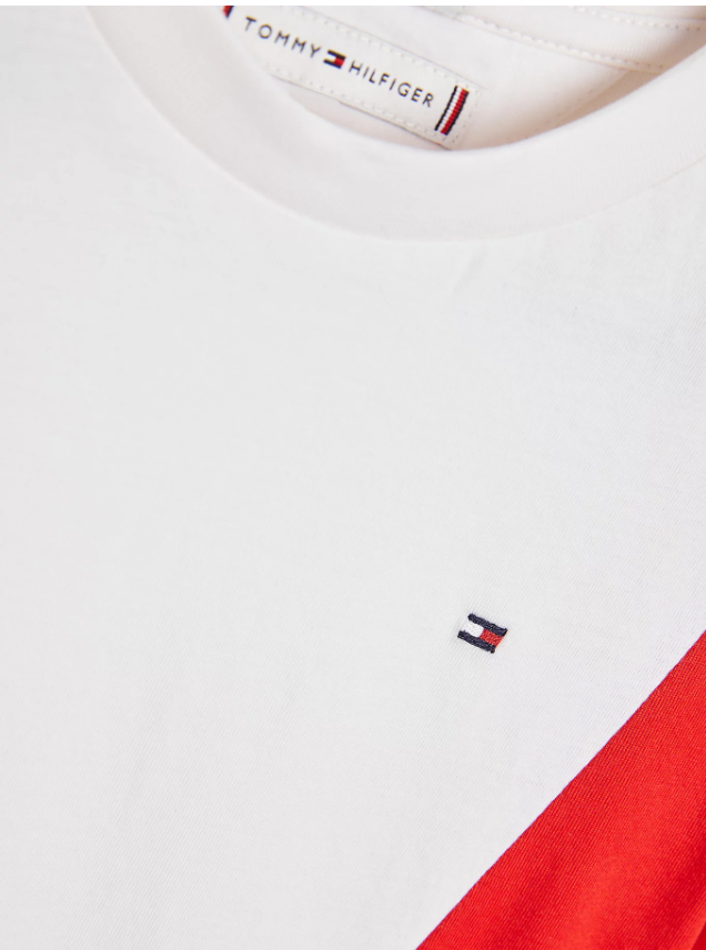 SS22 Tommy Hilfiger Girls Colour Block Top - Liquorice Kids