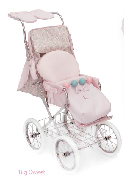 BebeLux Baby Pink 'Sweet Big' Doll's Pram Footmuff 6300-R