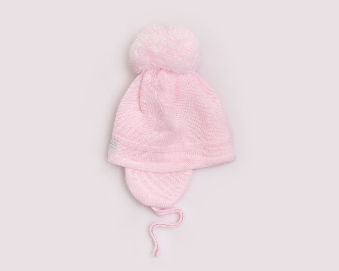AW23 Pastels & Co Baby Kindred Pink Pom Pom Hat