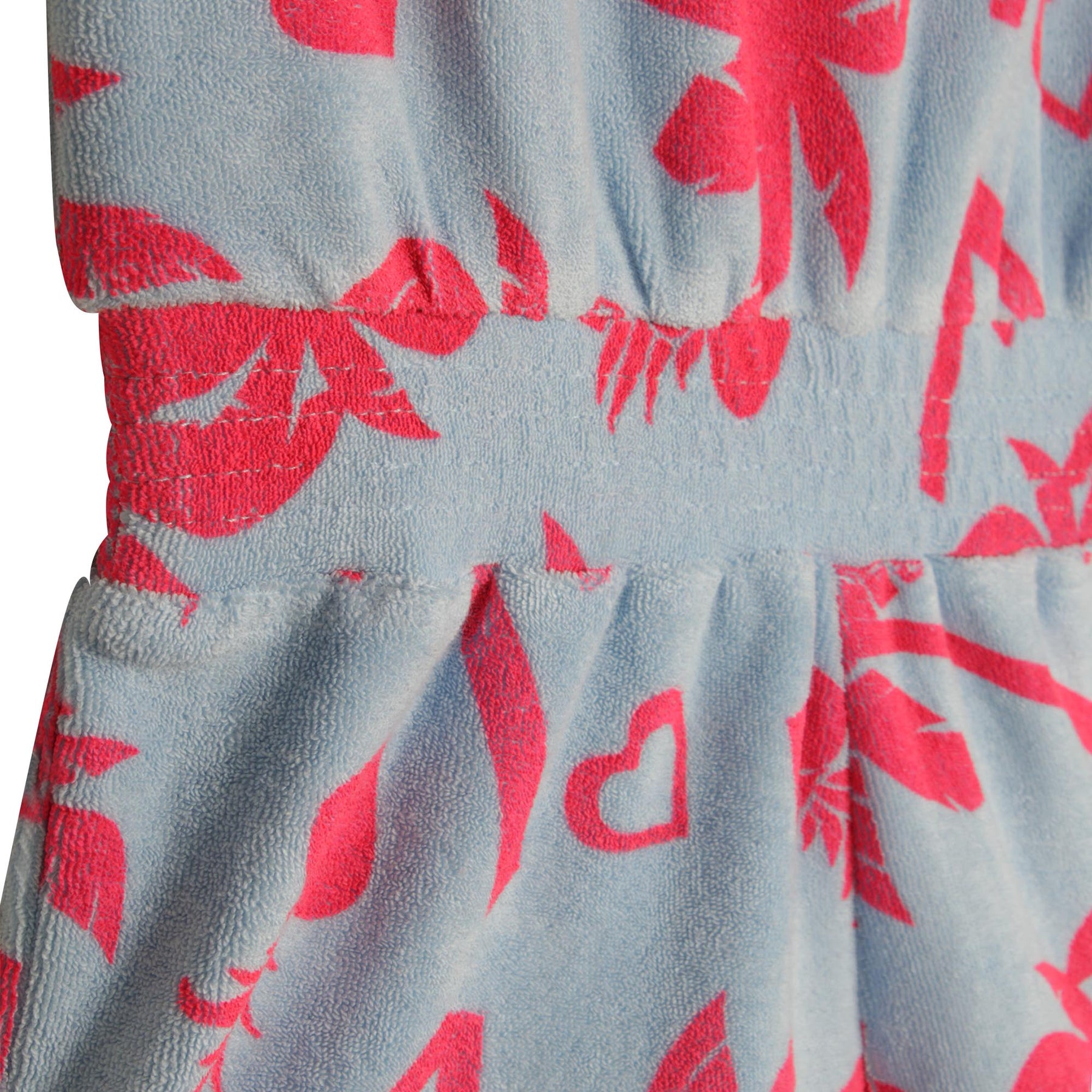 SS23 Billieblush Girls Blue & Pink Palm Tree Towelling Playsuit ...