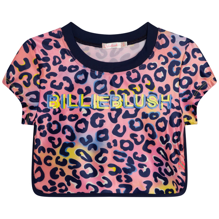 AW22 Billieblush Girls Leopard Print Sports Top