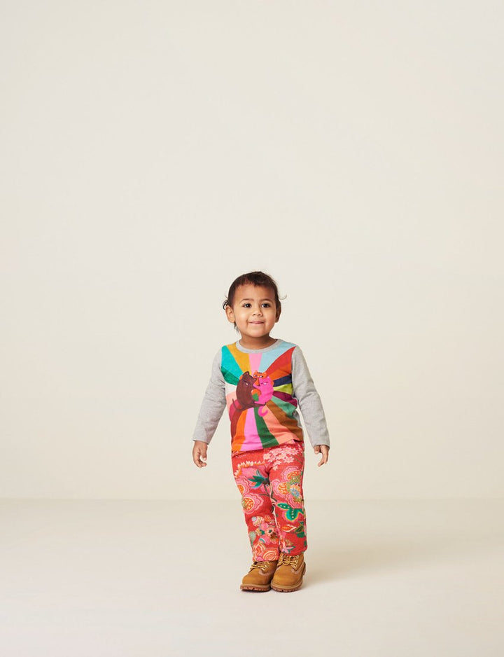 AW21 Oilily Girls Pina Red Vintage Flower Sweat Pants 20