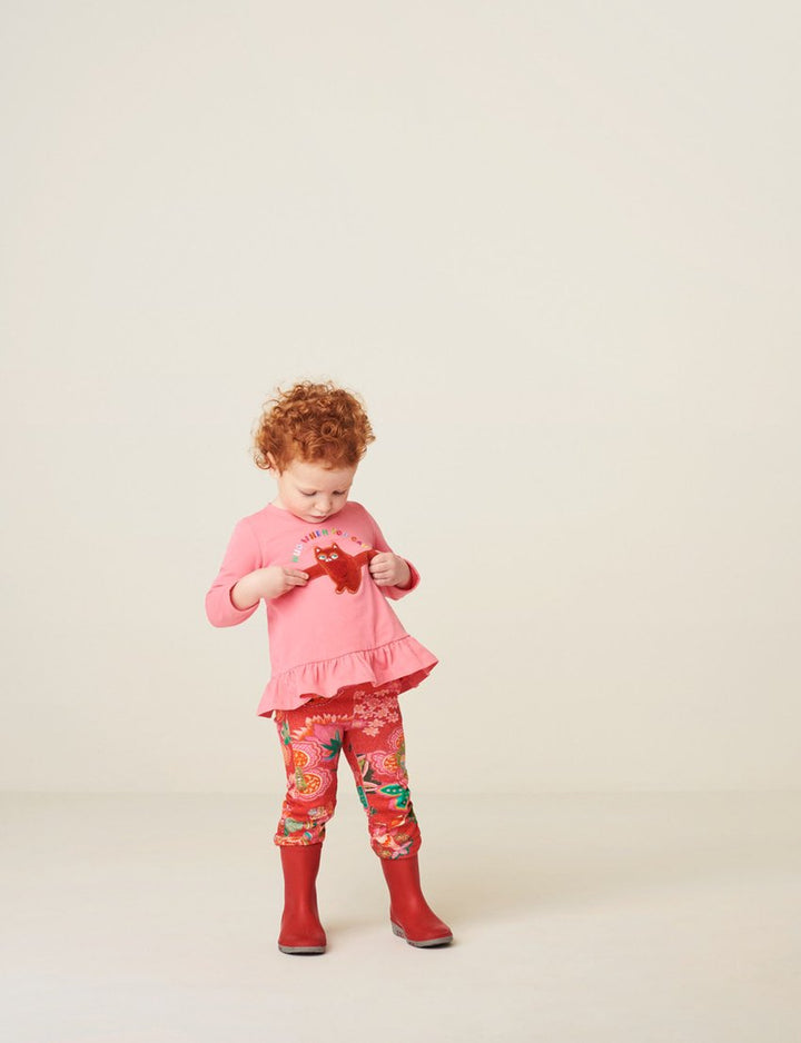 AW21 Oilily Girls Pina Red Vintage Flower Sweat Pants 20
