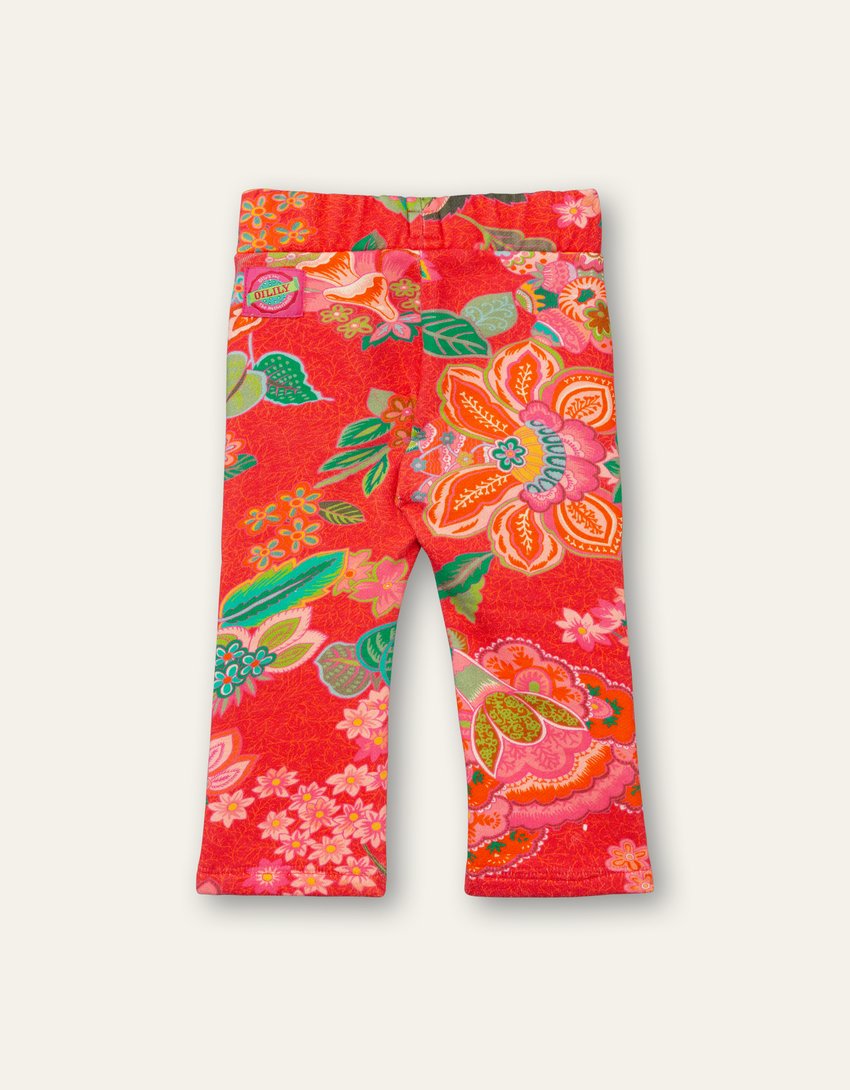 AW21 Oilily Girls Pina Red Vintage Flower Sweat Pants 20