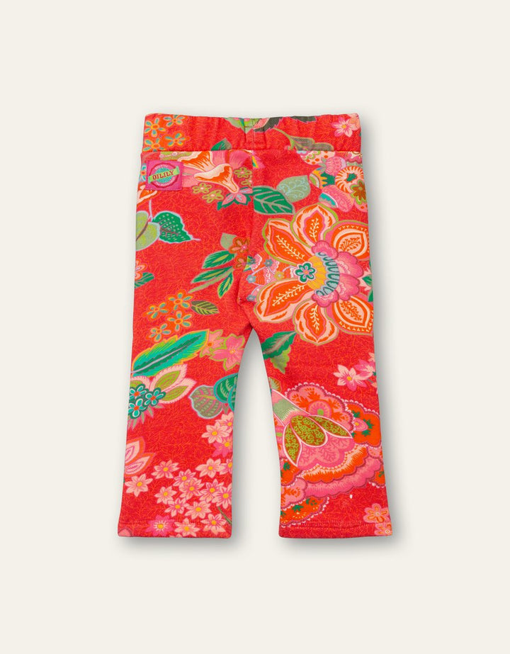 AW21 Oilily Girls Pina Red Vintage Flower Sweat Pants 20