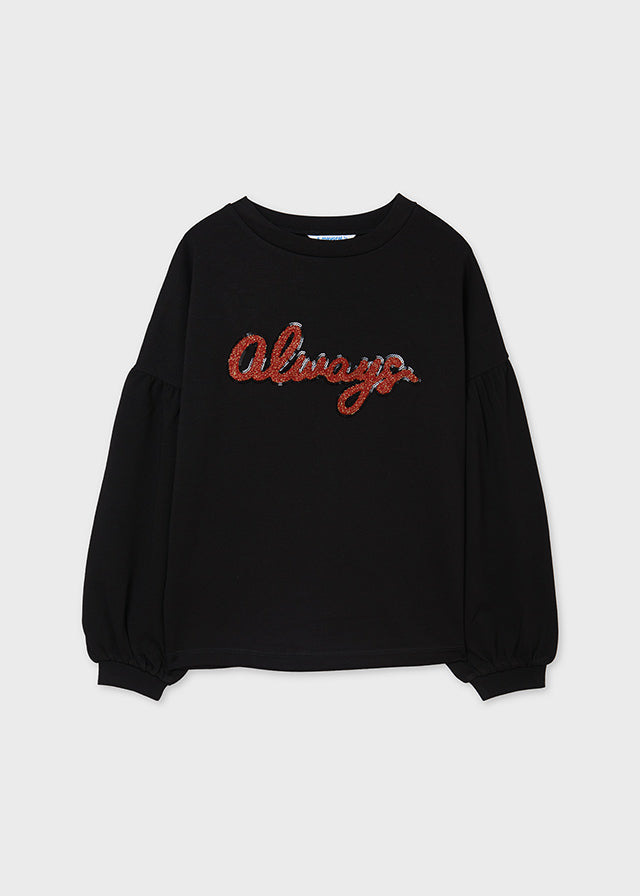 AW21 Mayoral Older Girls Black Always Jumper 7425