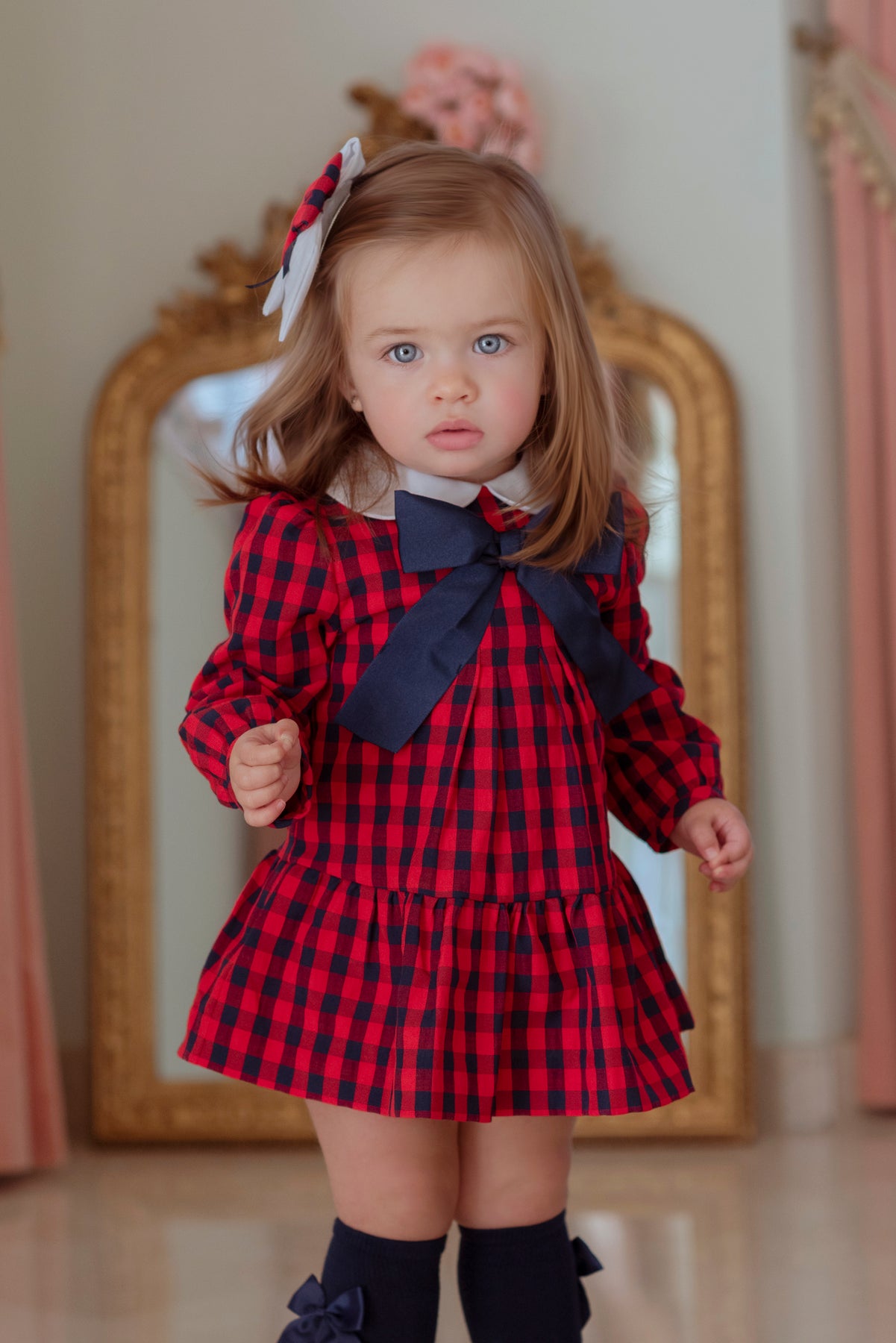 Dolce petit navy deals and red dress