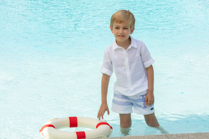SS21 Patachou Boys White Swim Shorts