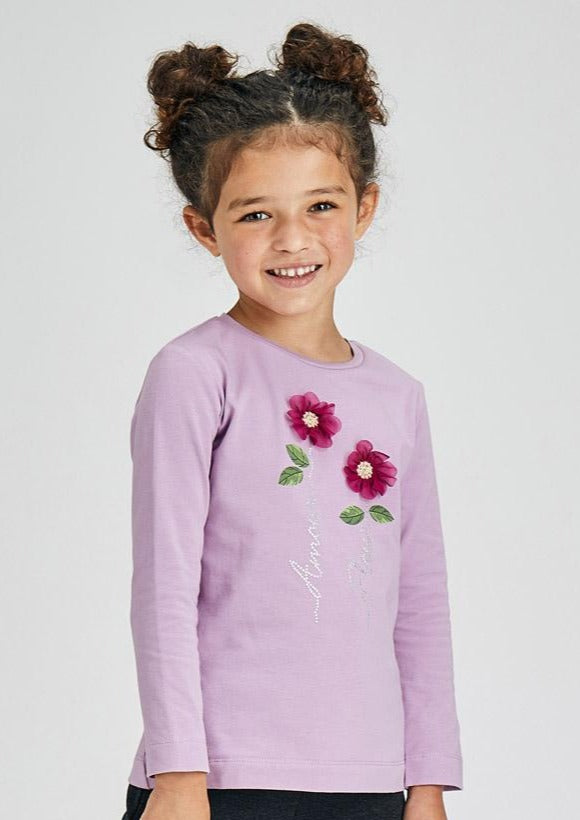 AW21 Mayoral Girls Lilac T Shirt 4013
