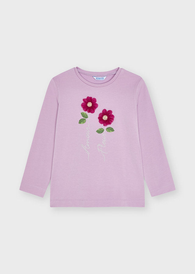 AW21 Mayoral Girls Lilac T Shirt 4013