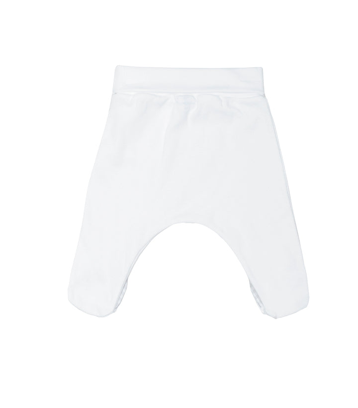 Laranjinha Baby White & Blue Check Trim Set