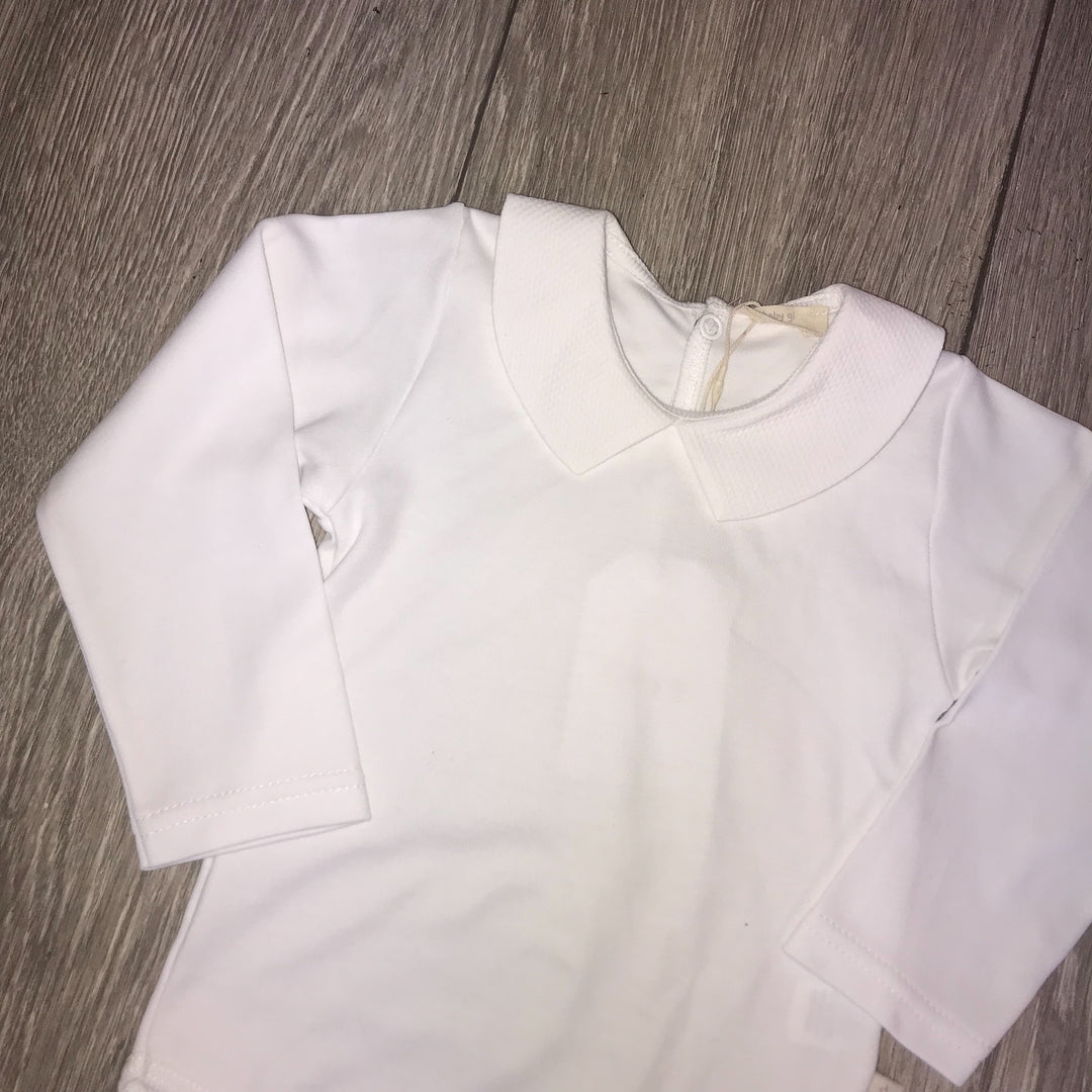 Baby Gi Baby White Pointed Collar Vest