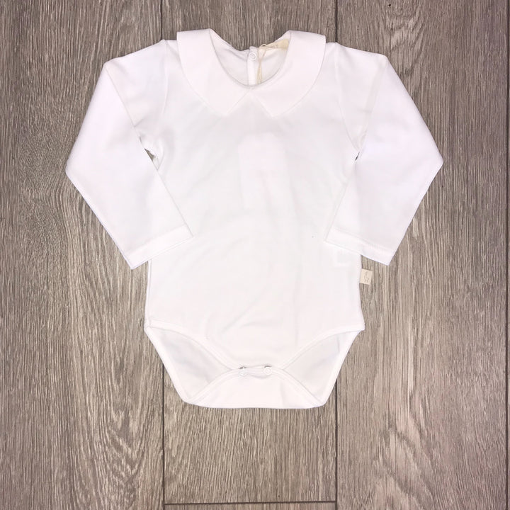 Baby Gi Baby White Pointed Collar Vest