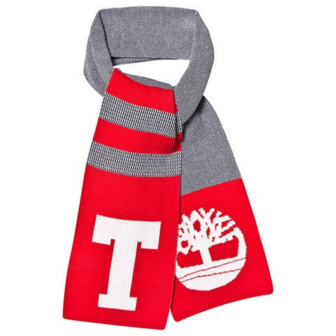 AW19 Timberland Boys Knitted Navy & Red Scarf - Liquorice Kids