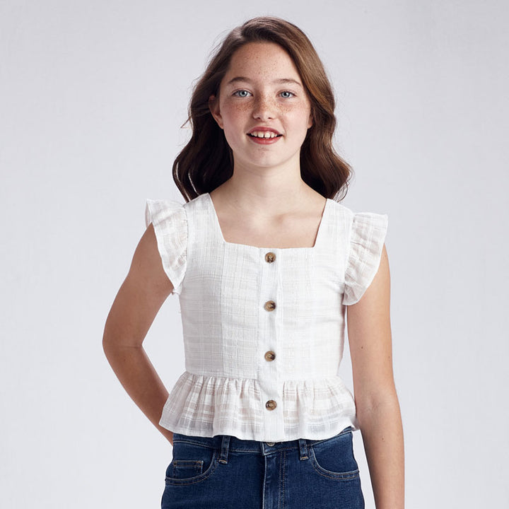 SS21 Mayoral Older Girls Button Blouse 6182