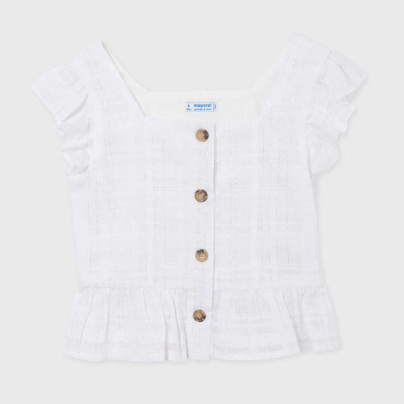 SS21 Mayoral Older Girls Button Blouse 6182
