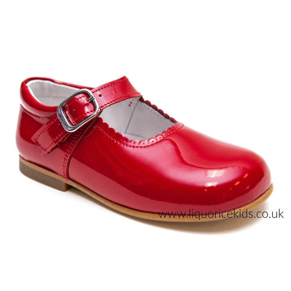 Andanines Red Patent Mary Janes - Liquorice Kids