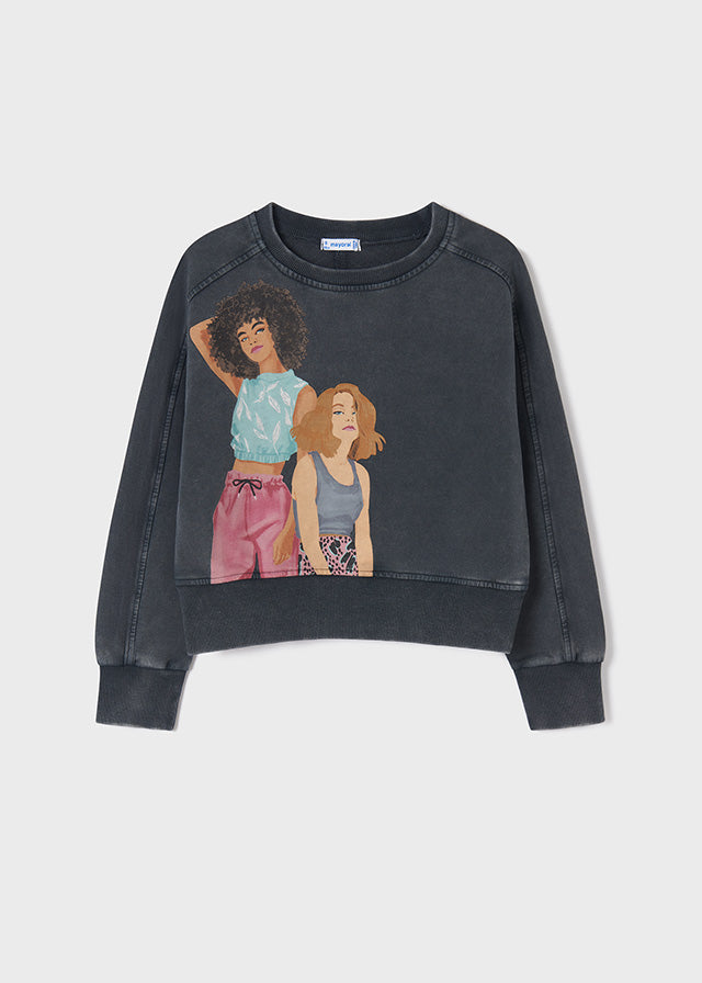SS22 Mayoral Older Girls Grey Jumper 6420
